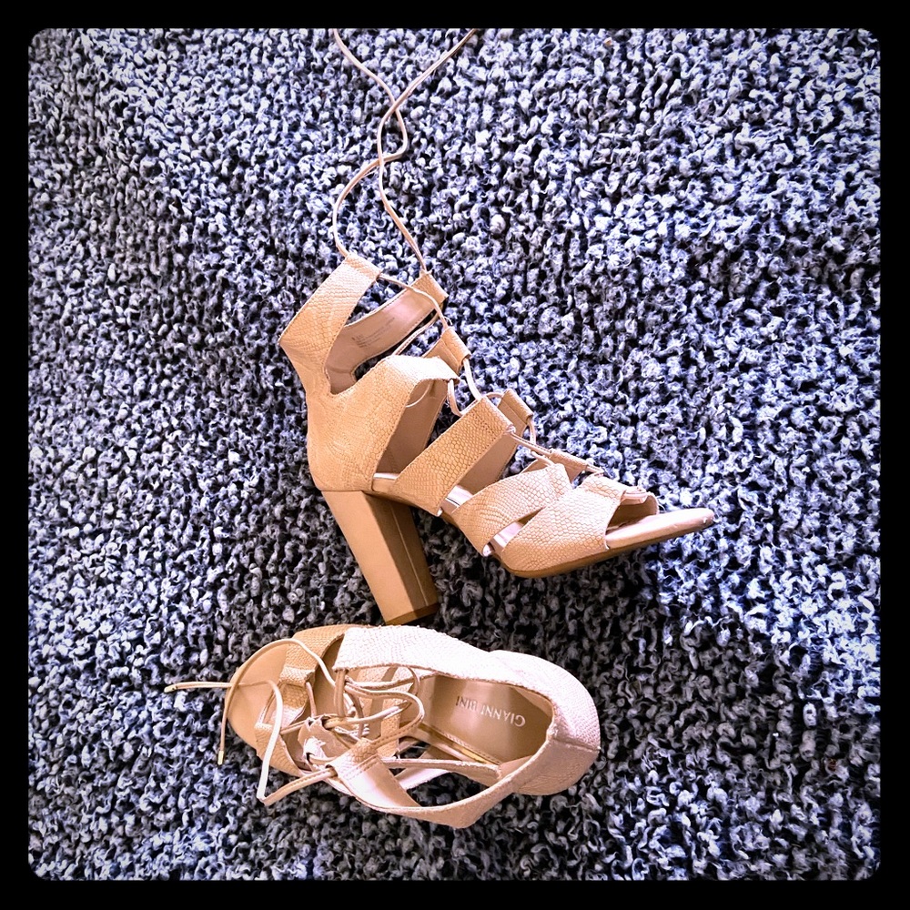 Nude Chunky Heel